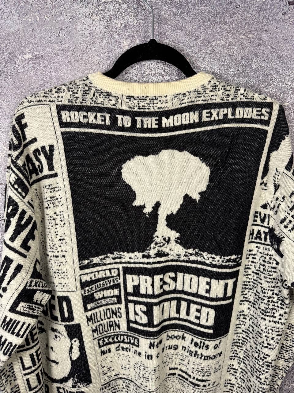 Supreme Supreme Newspaper Crewneck Merino Wool Sweater Large Size US L / EU 52-54 / 3 - 19 Thumbnail