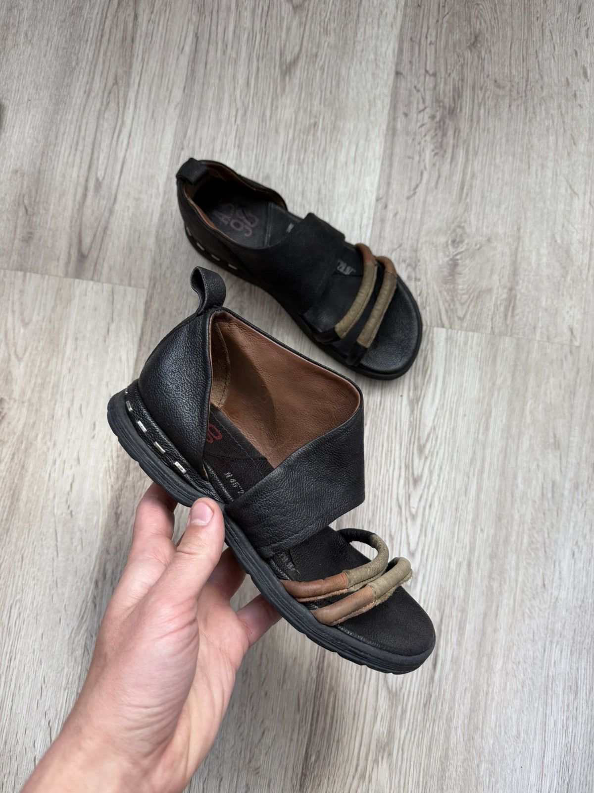 A.S.98 A.S.98 Avant-Garde Leather Sandals EU36 (US6) Made in Italy Size US 6 / IT 36 - 1 Thumbnail