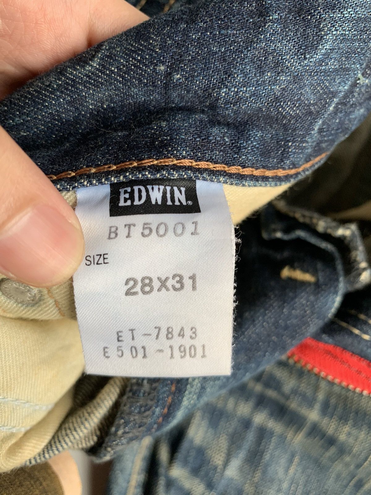 Tornado Mart FLARE 💥 EDWIN 503 MUDMAX PUNK STYLE DISTRESSED DENIM☠️ Size US 31 - 19 Thumbnail