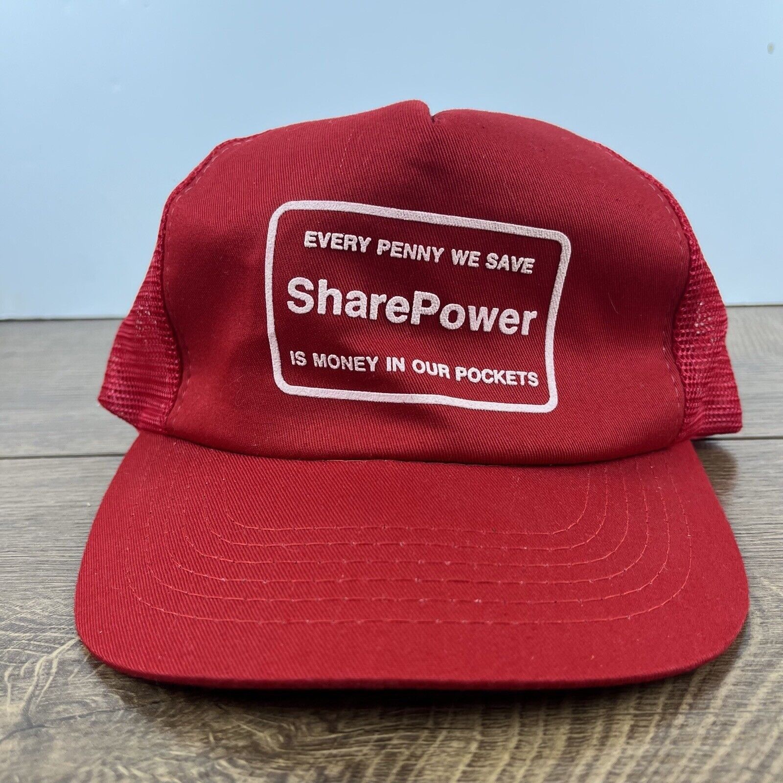 Other Sharepower Hat Every Penny We Save Hat Red Adjustable Hat Re Size ONE SIZE - 2 Thumbnail