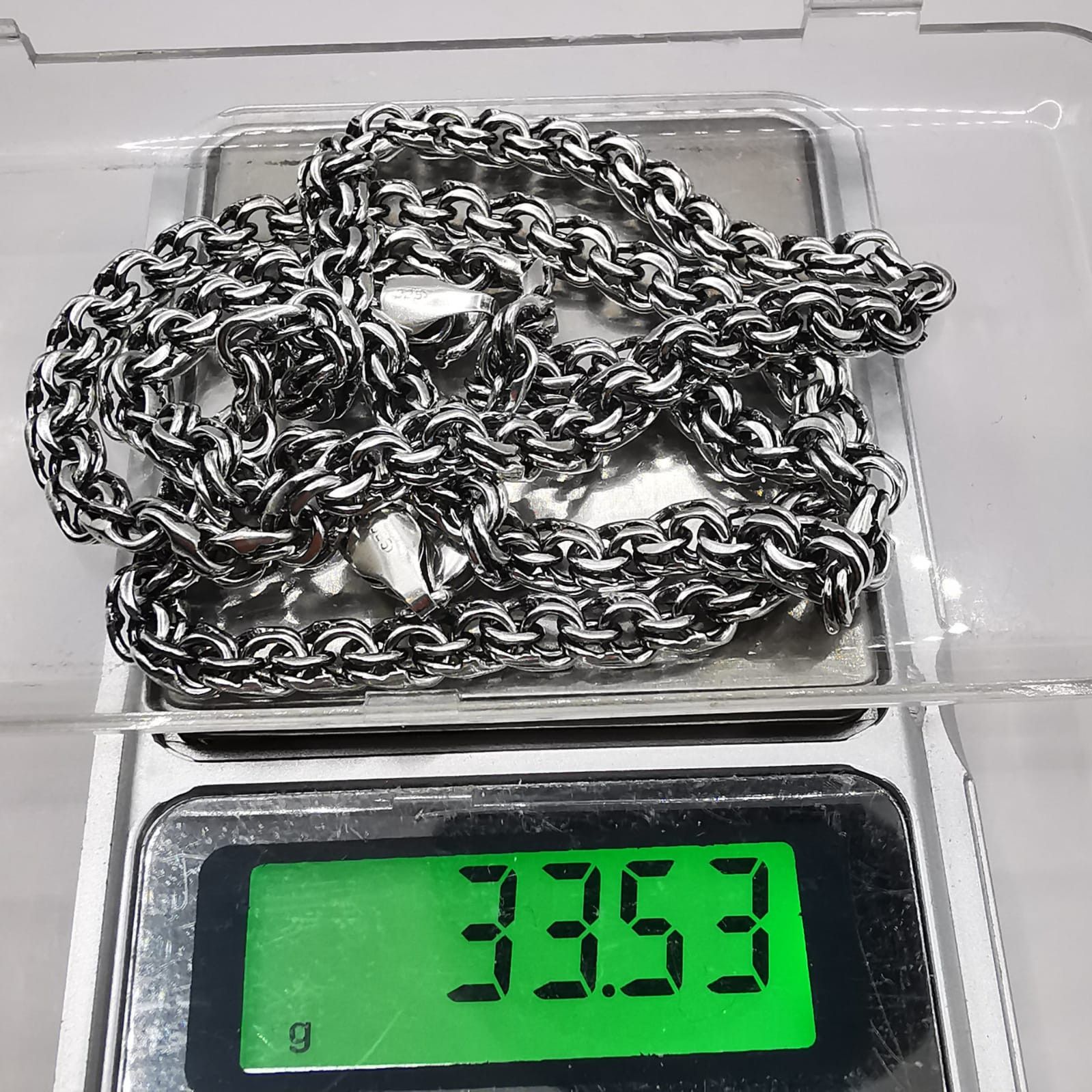 Sterling Silver Vintage Beautiful Jewelry Chain,925 Sterling Silver 33,53g Size ONE SIZE - 8 Thumbnail