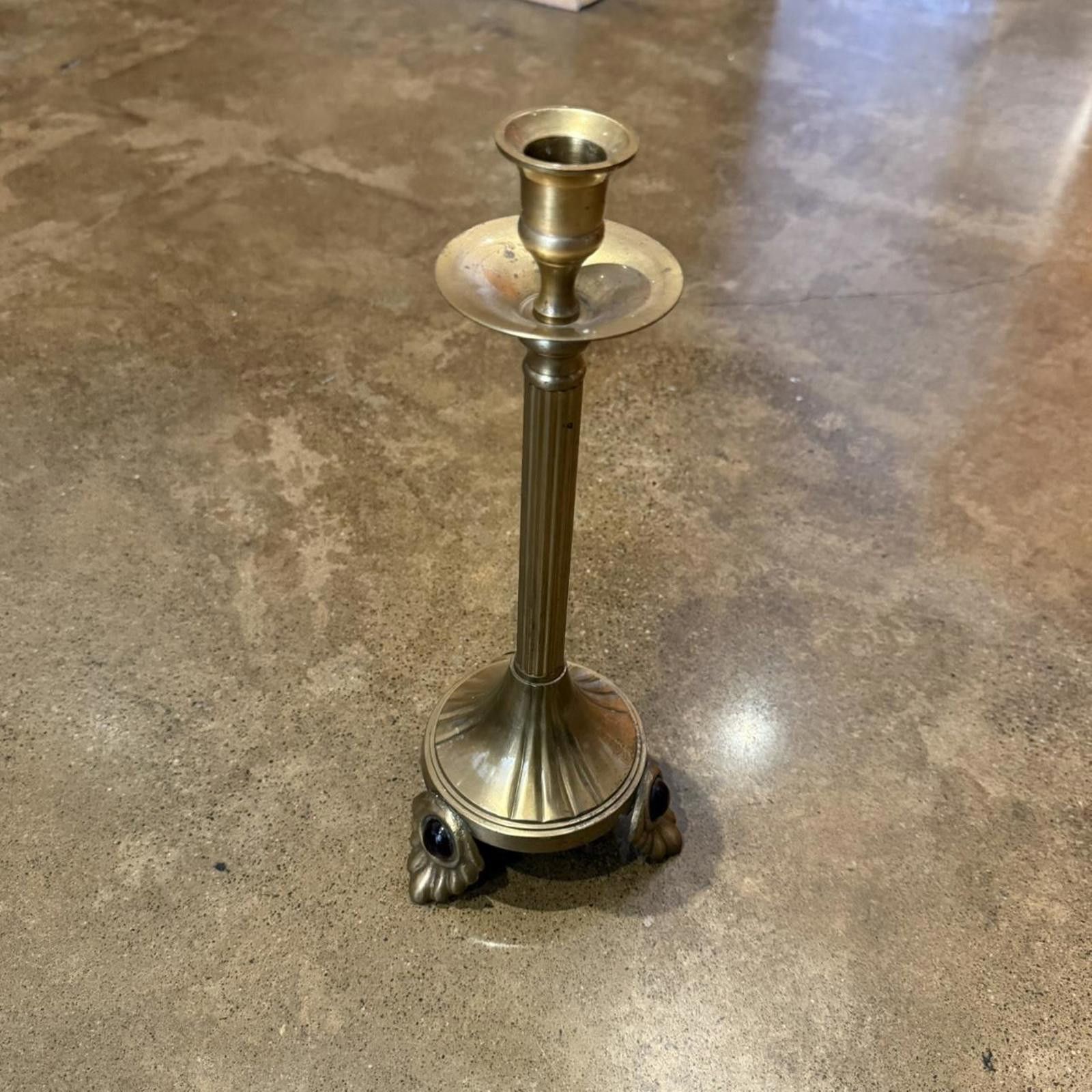 Other Large Brass Candlestick Cabochon Candlestick Size ONE SIZE - 2 Thumbnail