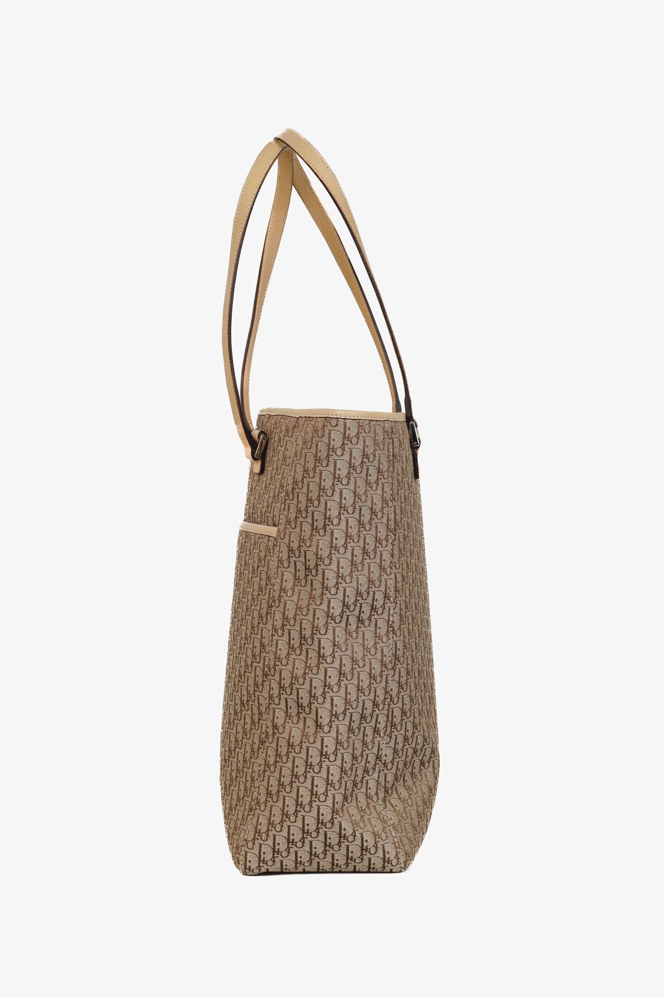 Dior Christian Dior Diorissimo Tote Brown Beige Monogram Bag Size ONE SIZE - 3 Thumbnail