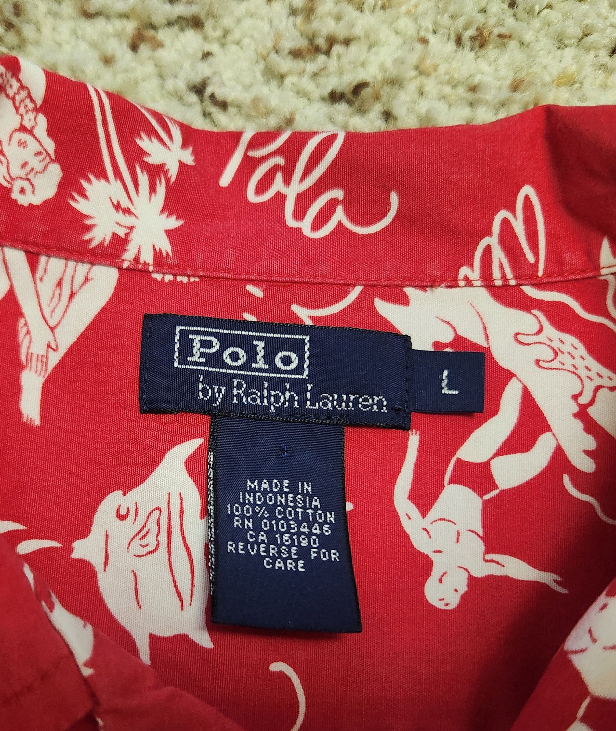 Polo Ralph Lauren Polo red Hawaiian shirt S men's cotton Ralph Lauren Size US S / EU 44-46 / 1 - 7 Thumbnail