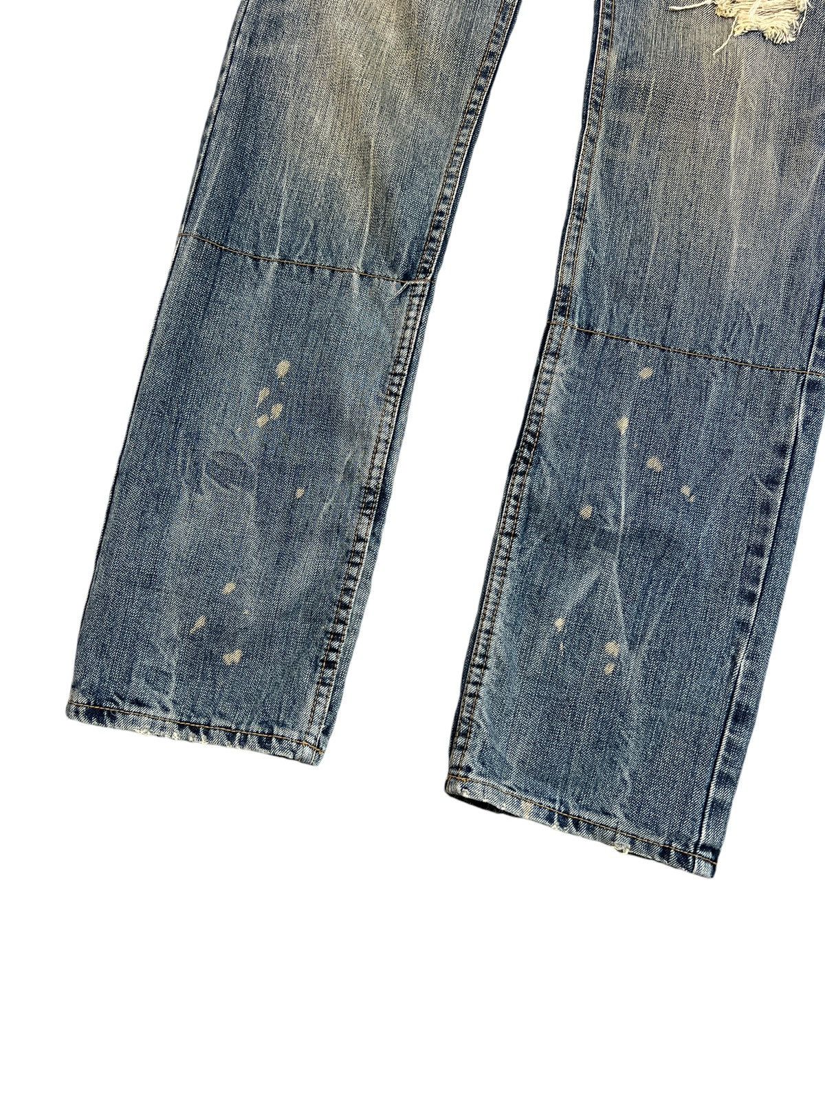 Japanese Brand × PPFM PPFM Shark Embroidery Distressed Jeans Size US 34 / EU 50 - 4 Thumbnail