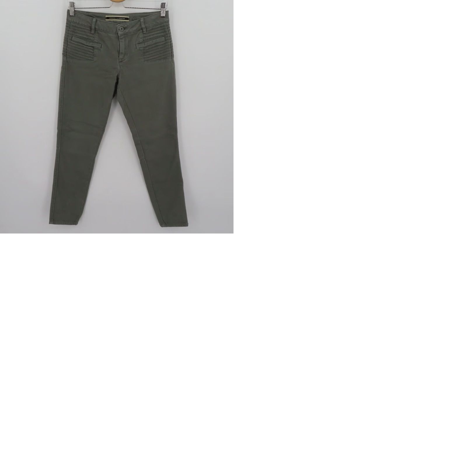 Vintage Daughters of the Liberation Womens Jeans 27 Moto Skinny Straight Green Pants recyc Green Denim 5-Pocket Regular Vintage No Binding Size 27" / US 4 / IT 40 - 9 Thumbnail
