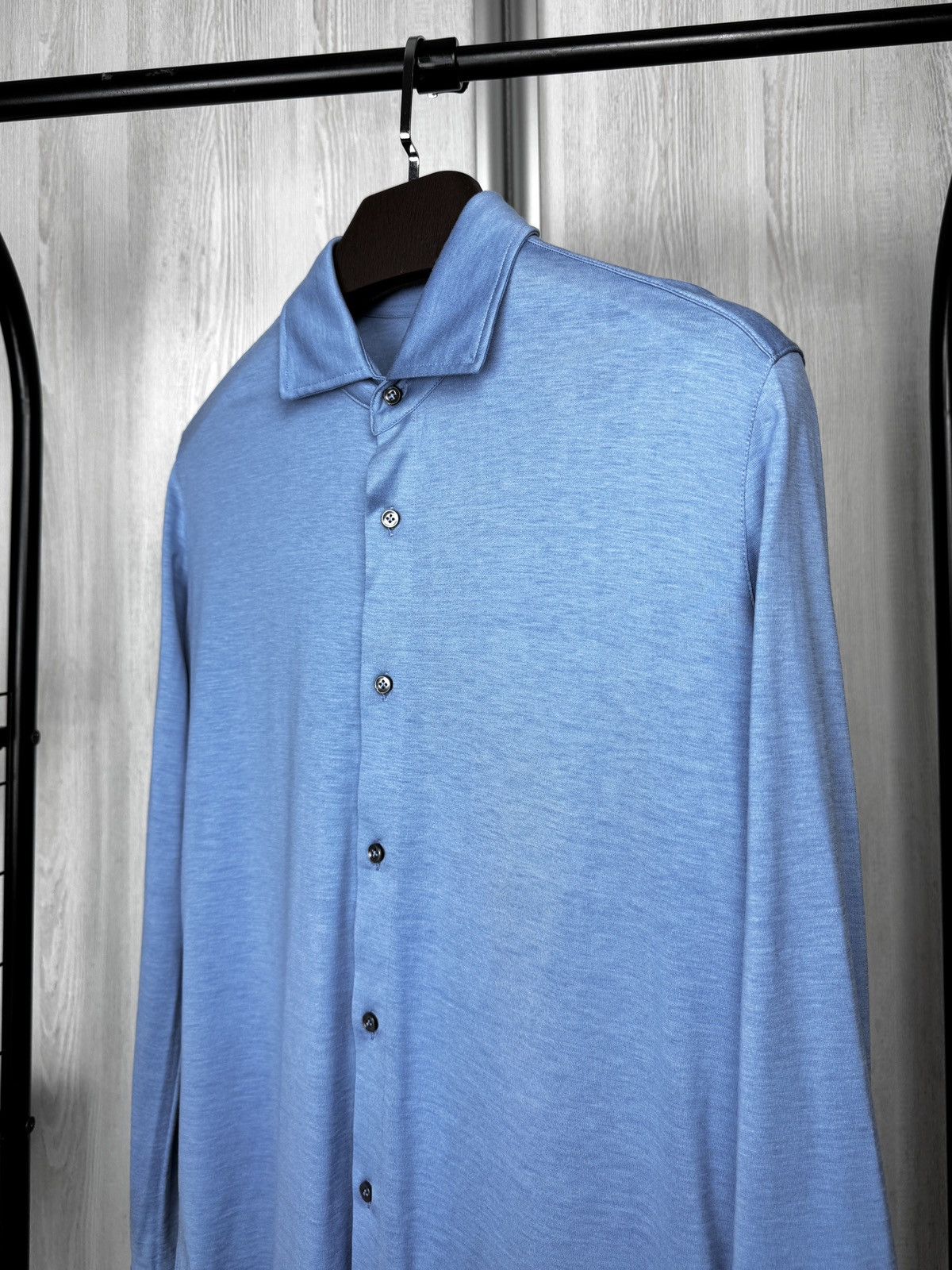 Other Luca Faloni Long Sleeve Shirt Silk-Cotton Sky Blue size S Size US S / EU 44-46 / 1 - 4 Thumbnail