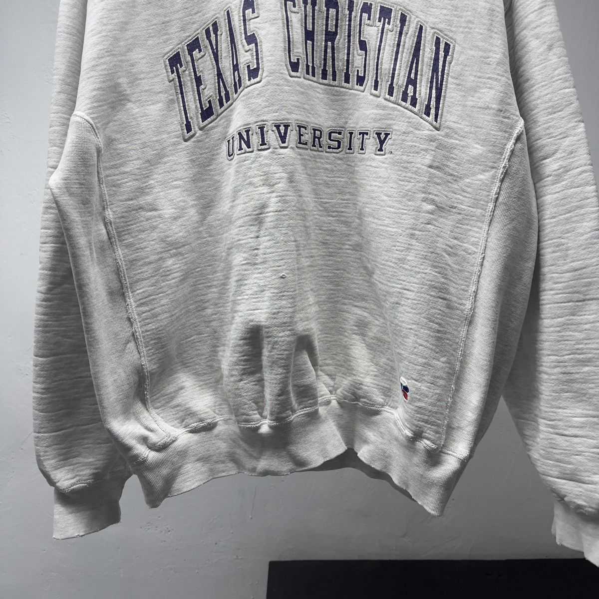 Vintage Thrashed Distressed Texas Christian Sweatshirt ERD Grunge Size US XL / EU 56 / 4 - 3 Thumbnail