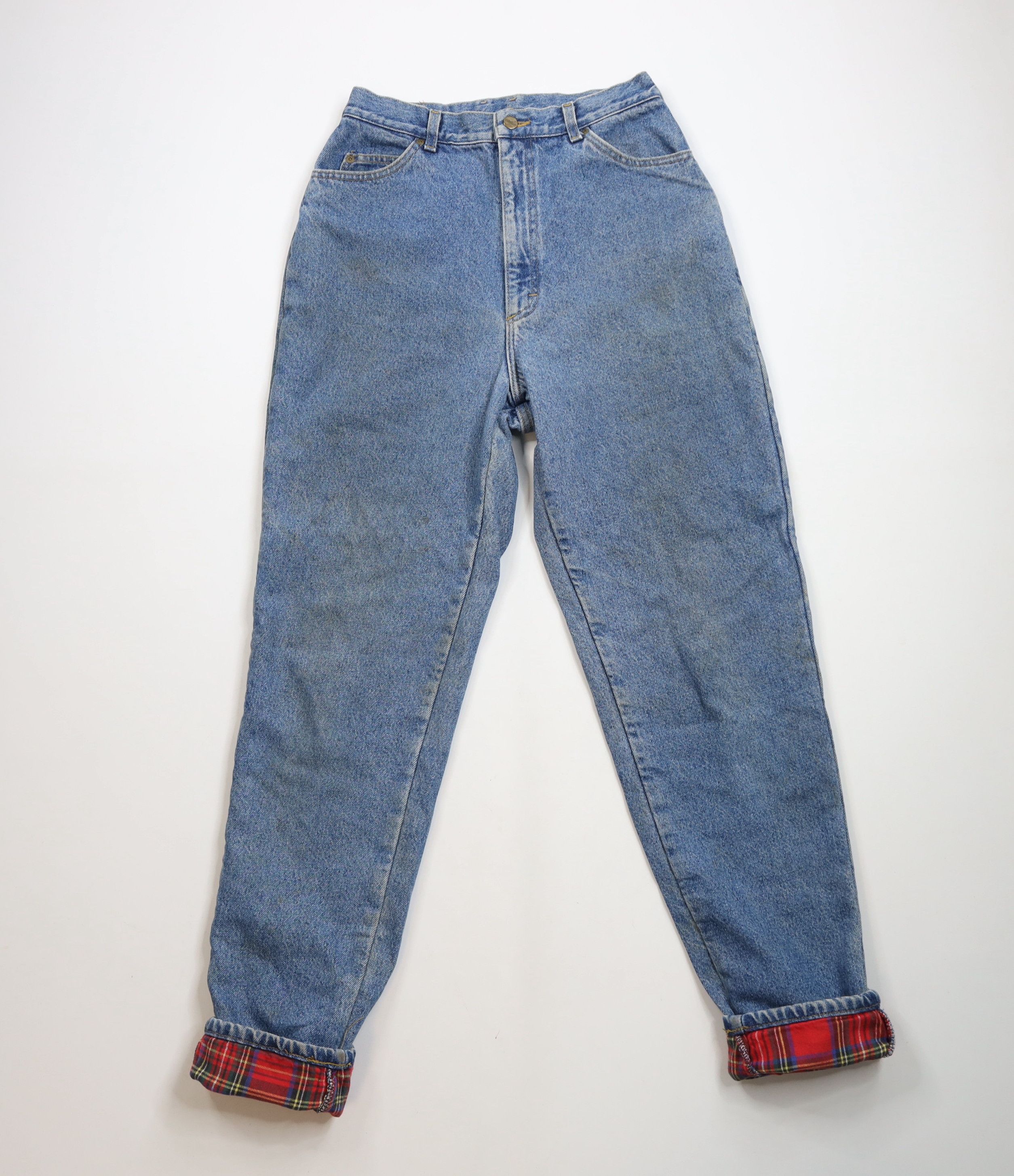 L.L. Bean × Vintage Vintage 90s LL Bean Flannel Lined Tapered Leg Denim Jeans Size 36" / US 14 / IT 50 - 1 Thumbnail