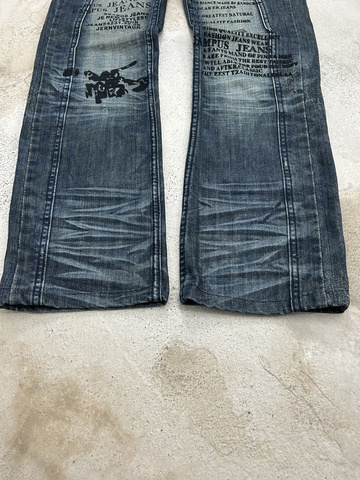 Le Grande Bleu (L.G.B.) Campus Crew Baggy Jeans Embellished Size US 29 - 4 Thumbnail