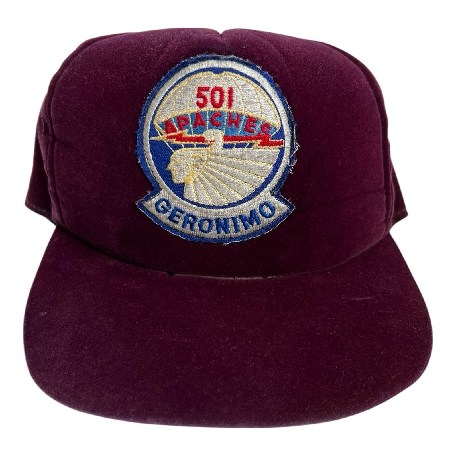 Nike Vintage US Army Geronimo 501 Apaches Patch Snapback Hat Cap Size ONE SIZE - 1 Thumbnail