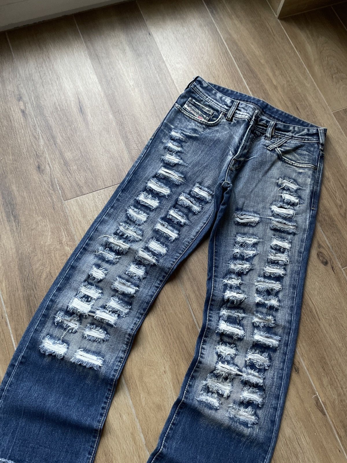 Diesel Vintage Diesel Flared Jeans Japanese Distressed Wide Baggy Size US 32 / EU 48 - 3 Thumbnail