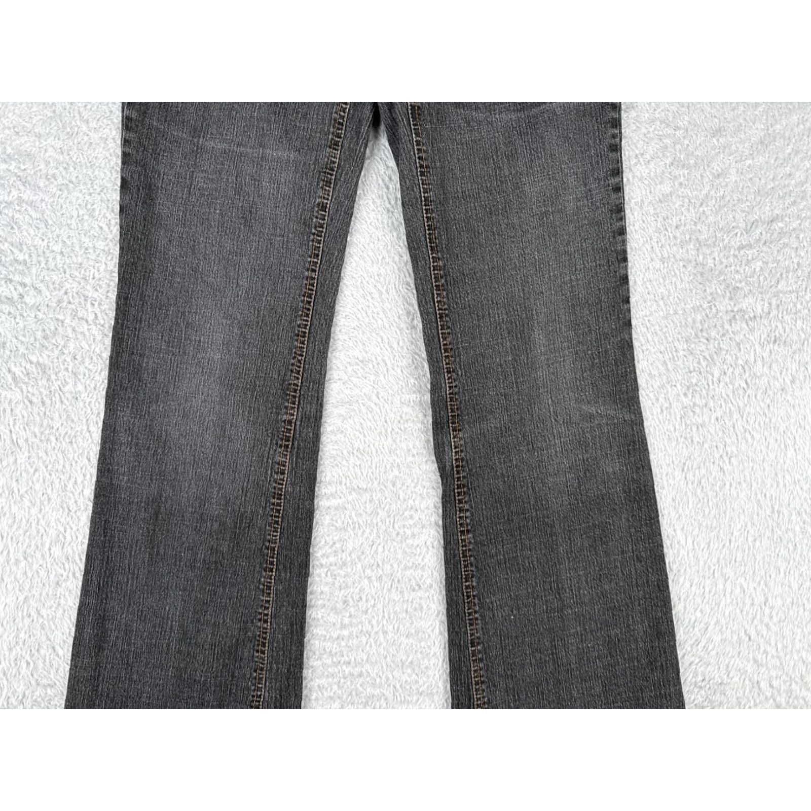 Faded Glory Faded Glory Jeans Womens 8 Tall Black Denim Bootcut Mid Rise Cotton Blend 30x29 Size 30" / US 8 / IT 44 - 3 Thumbnail