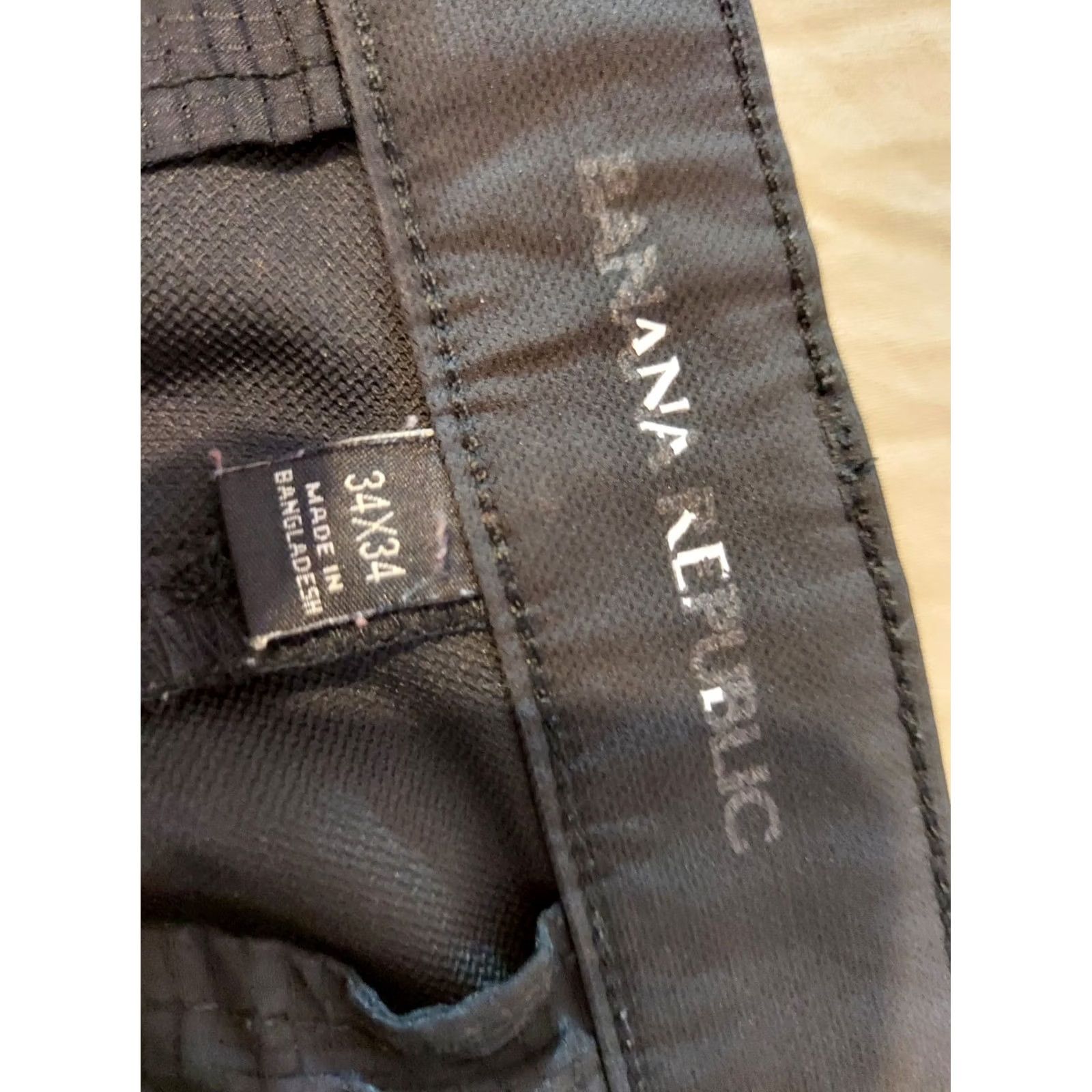 Banana Republic Banana Republic Mens Pants Khakis 34x34 Black Performance Dress Slack Trouser Size US 34 / EU 50 - 4 Thumbnail