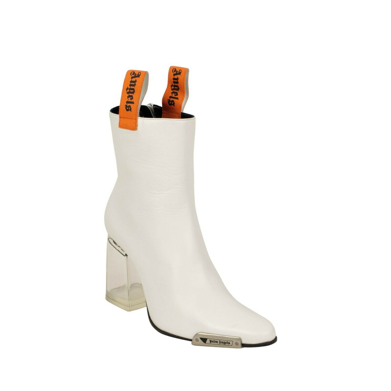 image of Nib Palm Angels White Block Heel Shoes Boots 6 Us 36 Eu $2030, Women's