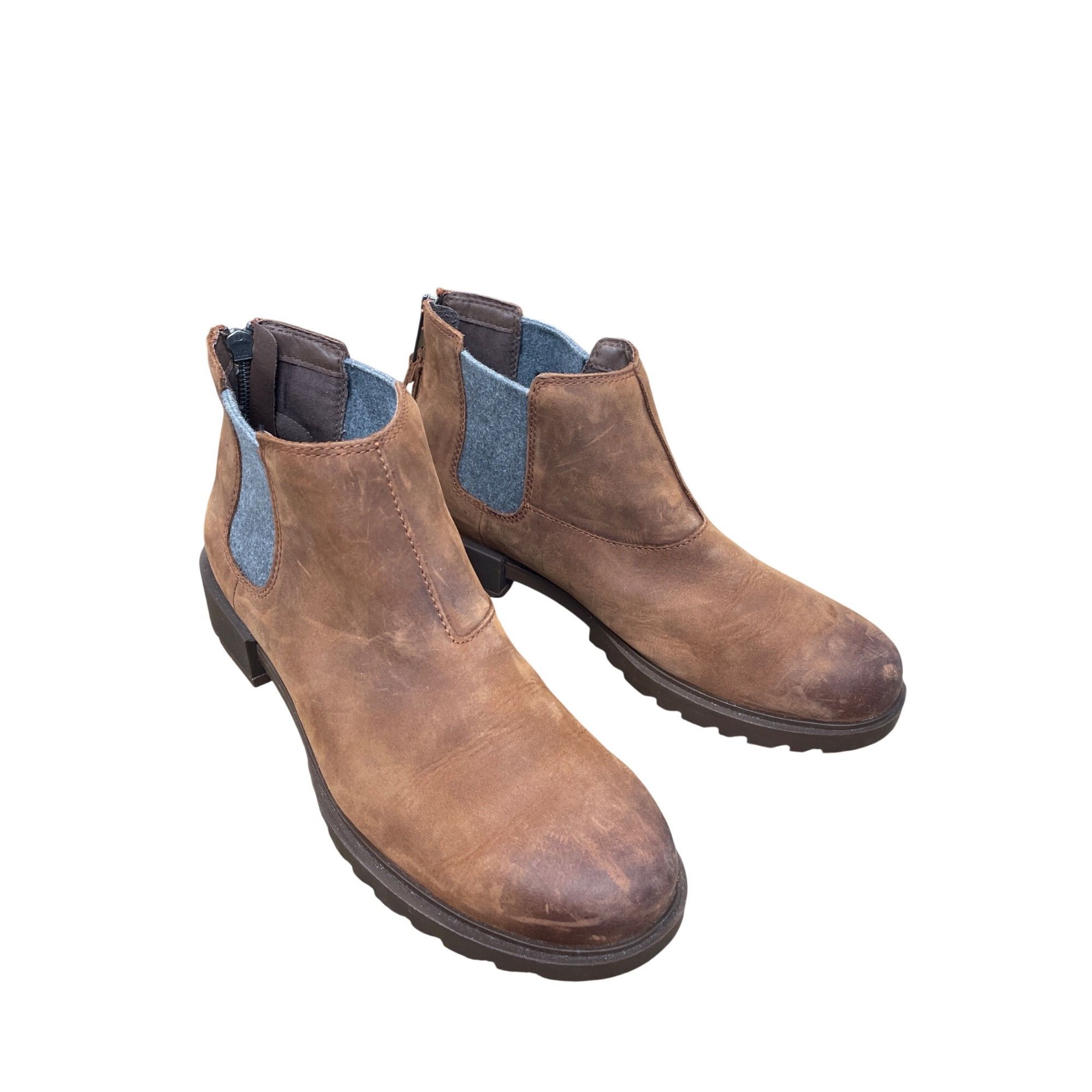 SOREL Sorel Womans brown leather ankle waterproof boots Sz 9.5 SKU Size US 9.5 / IT 39.5 - 18 Thumbnail