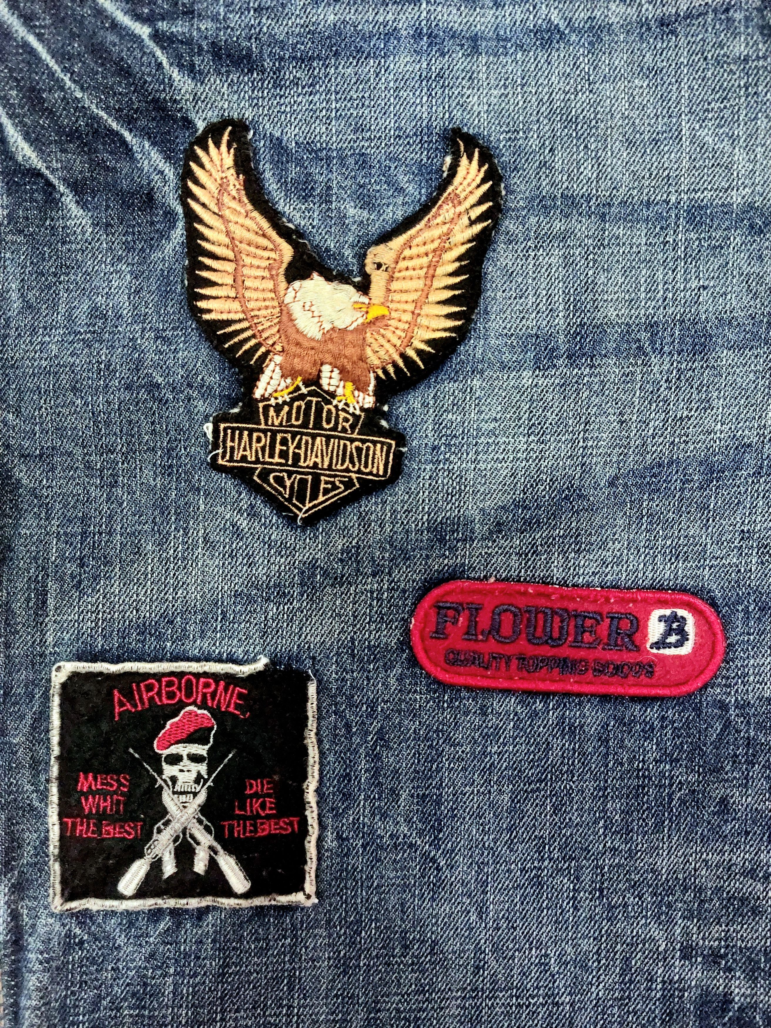 If Six Was Nine × Vintage Candy Robot Patch Bikers Logo Denim Size US 31 - 19 Thumbnail