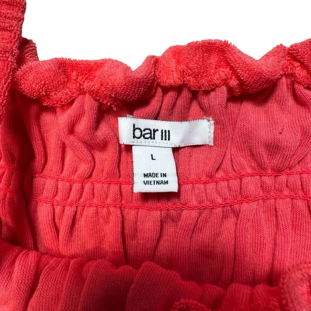 Bar III New Bar III Pink Terry Ruffled Skirt Top Set Size L Size L / US 10 / IT 46 - 8 Thumbnail