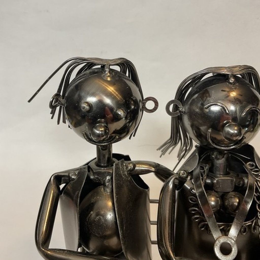Other Statue Love Couple On The Bench Wine Bottle/Candle Holder Size ONE SIZE - 9 Thumbnail