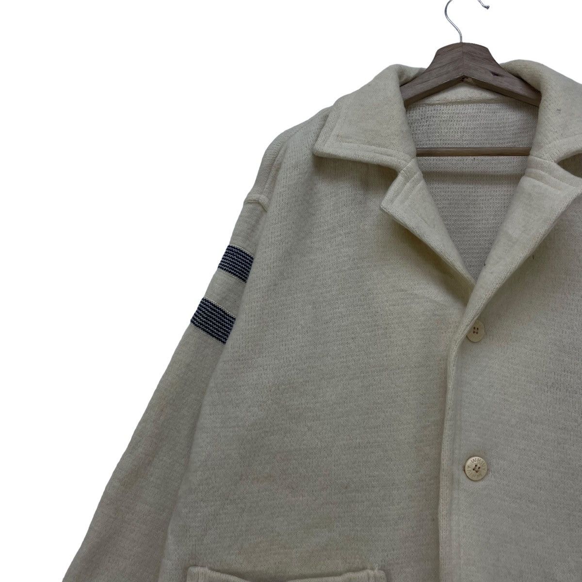 Annikki Karvinen Italian Designer WHIVY Two Stripe Warm Mohair Heavy Coat Size US M / EU 48-50 / 2 - 3 Thumbnail