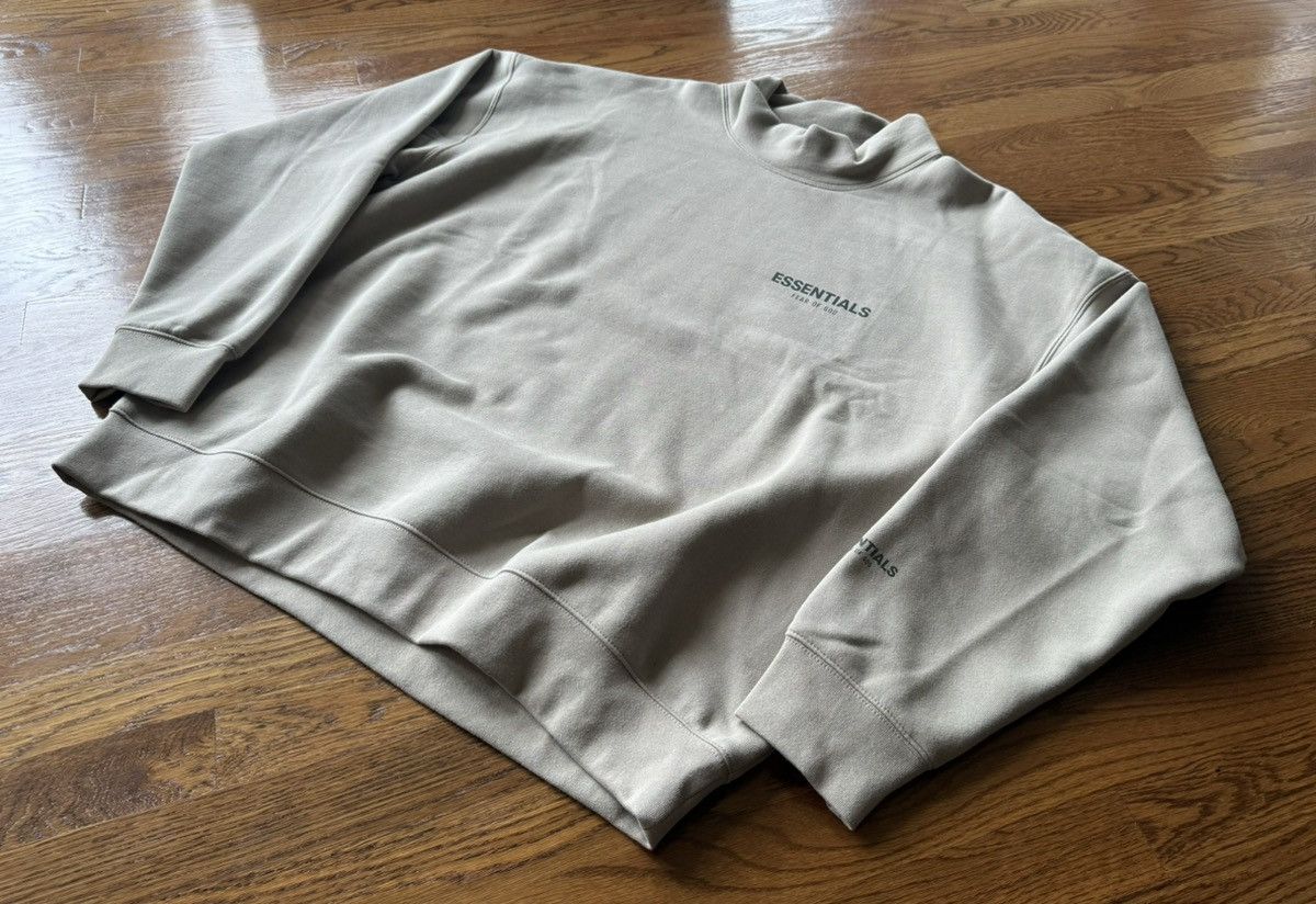 Essentials × FOG × Fear of God XL 3M Pull-Over Mockneck String Sweatshirt Wood Cement Gray Size US XL / EU 56 / 4 - 2 Thumbnail
