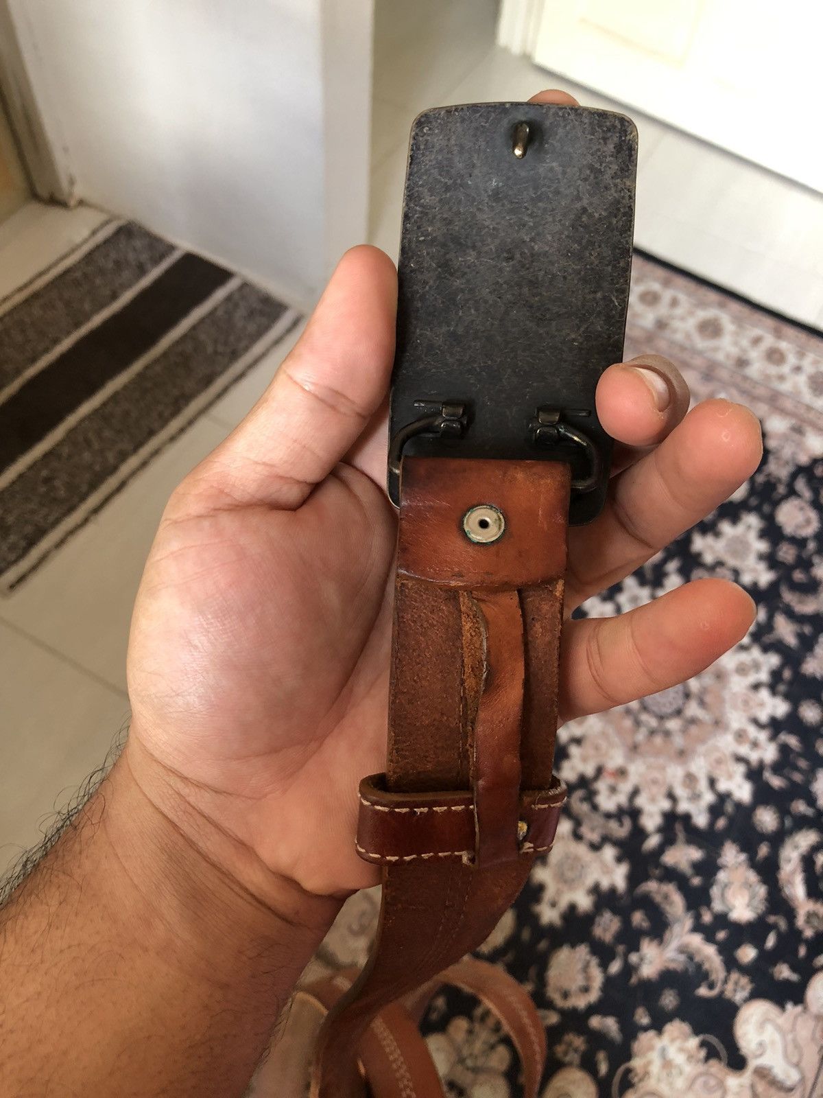 Carhartt Rare❗️Vintage Carhartt Buckle Spellout Leather Belt Size ONE SIZE - 13 Thumbnail