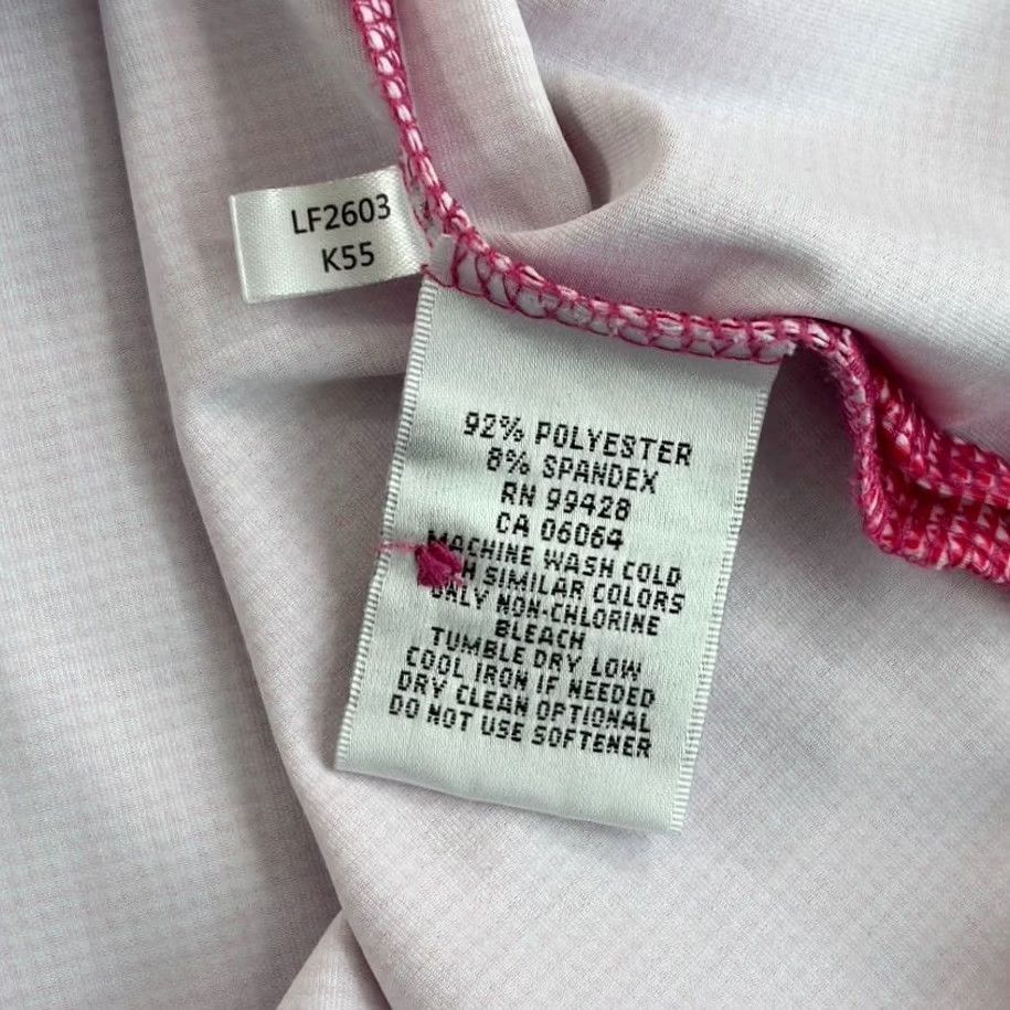 BUGATCHI Bugatchi Polo Shirt Geometric Pink 2XL Men Short Sleeve Collared Button Regular Fit Lightweight Breathable Polyester Blend Golf Polo Size US XXL / EU 58 / 5 - 6 Thumbnail