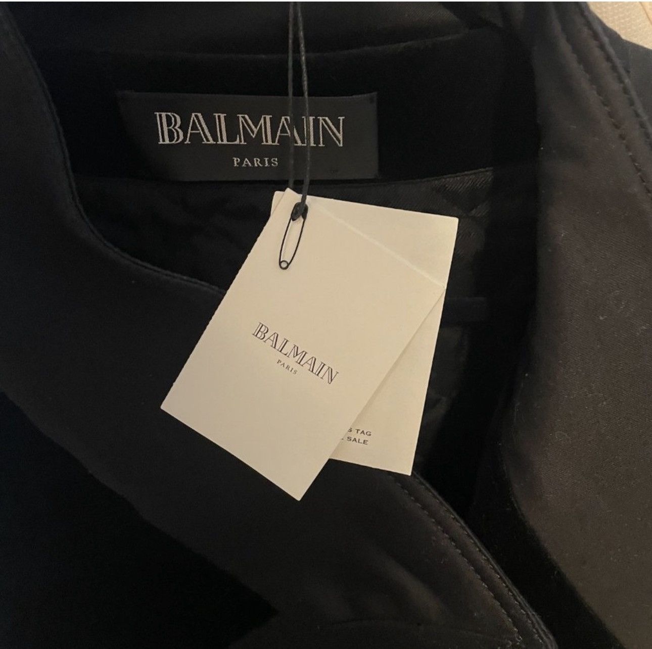 Balmain BALMAIN Black Velvet Wrap Coat Quilted Size XL / US 12-14 / IT 48-50 - 3 Thumbnail