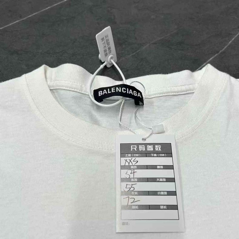 Balenciaga Balenciaga White Buckle Logo Short Sleeve Size US XXS / EU 40 - 3 Thumbnail