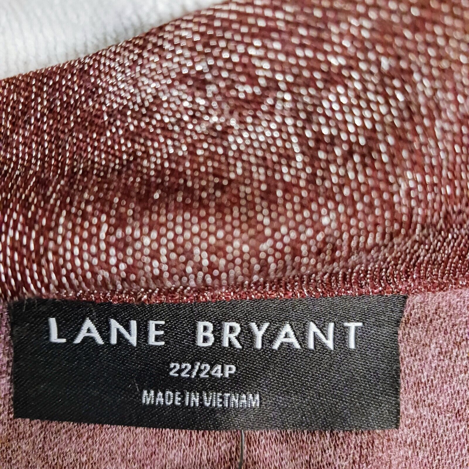 Other Lane Bryant Lurex Faux-Wrap Dress Plus 22 Cranberry Sparkle Size 3XL / US 20-22 - 22 Thumbnail