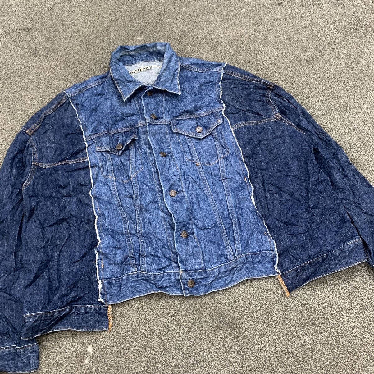 Japanese Brand NIKO AND RECONSTRUCTED DENIM JACKET BOXY OVERSIZE Size US L / EU 52-54 / 3 - 11 Thumbnail