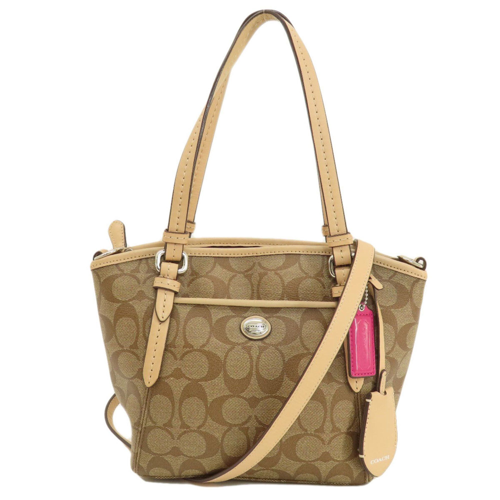 image of Coach F26182 Signature Tote Bag Pvc Women's Coach in Brown