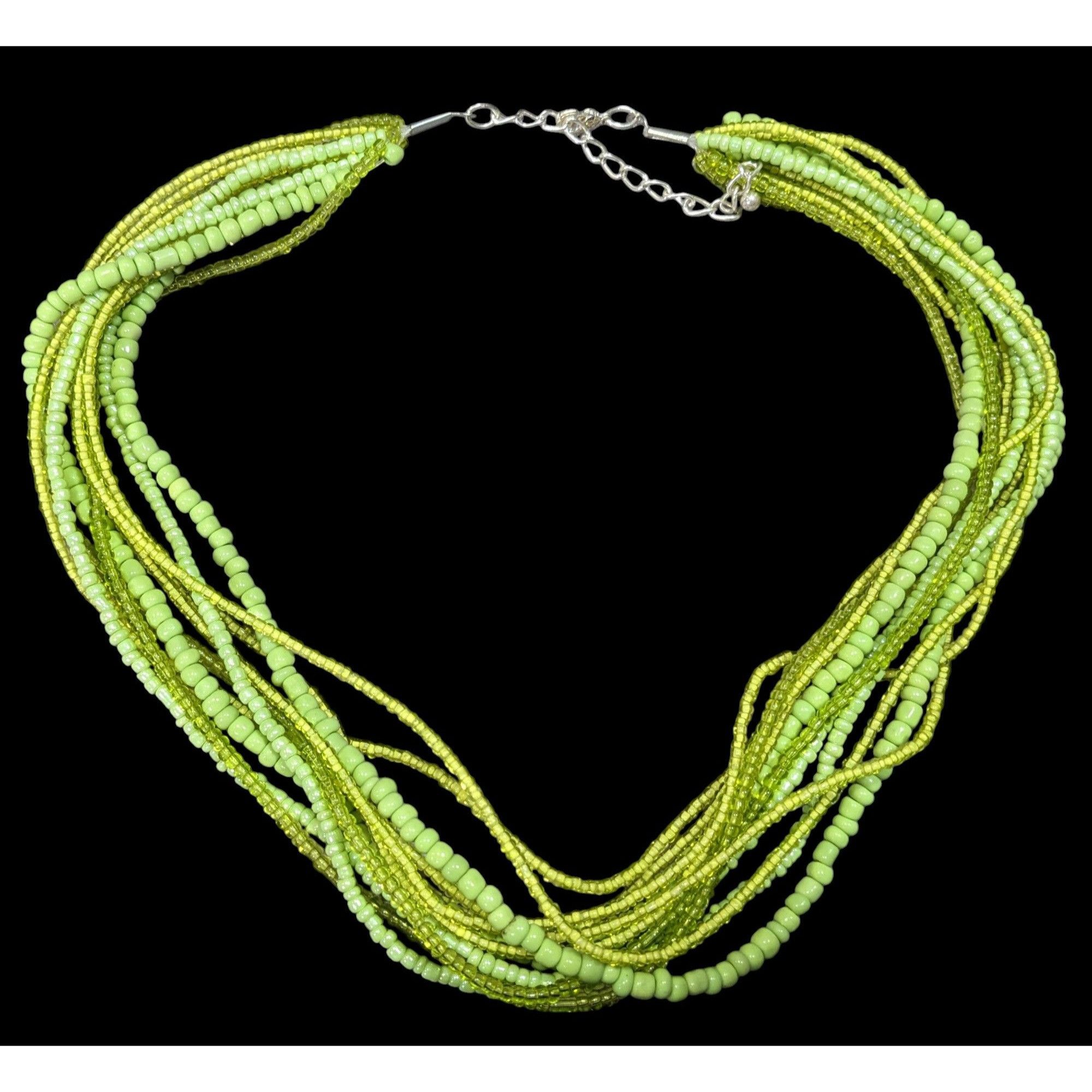 Other Cottagecore Green Glass Multilayer Beaded Necklace Size ONE SIZE - 1 Thumbnail