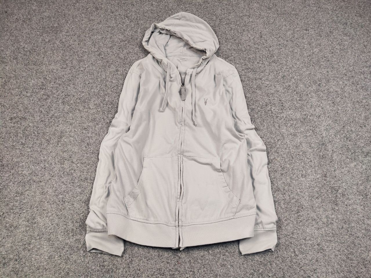 Allsaints Allsaints Brace Full Zip Light BlueGray Hoodie Vintage Style Size US M / EU 48-50 / 2 - 2 Thumbnail