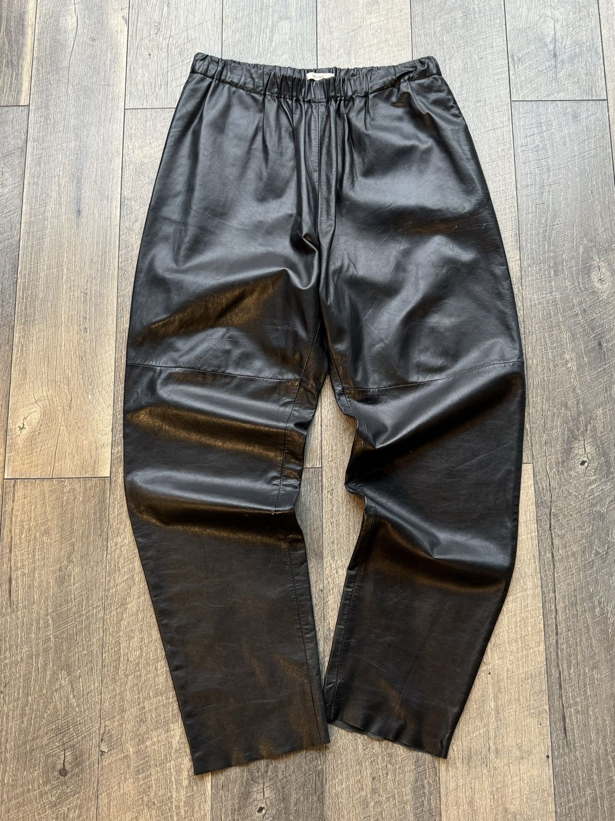 Celine Celine Black Lamb Leather Pants - Size 40 Size US 31 - 1 Thumbnail