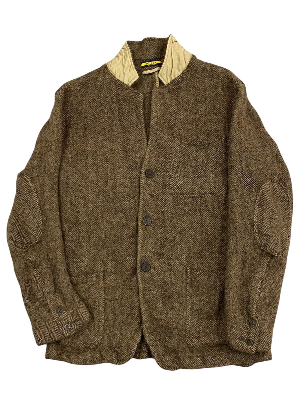 RUGBY Ralph Lauren Herringbone Wool Jacket Vintage