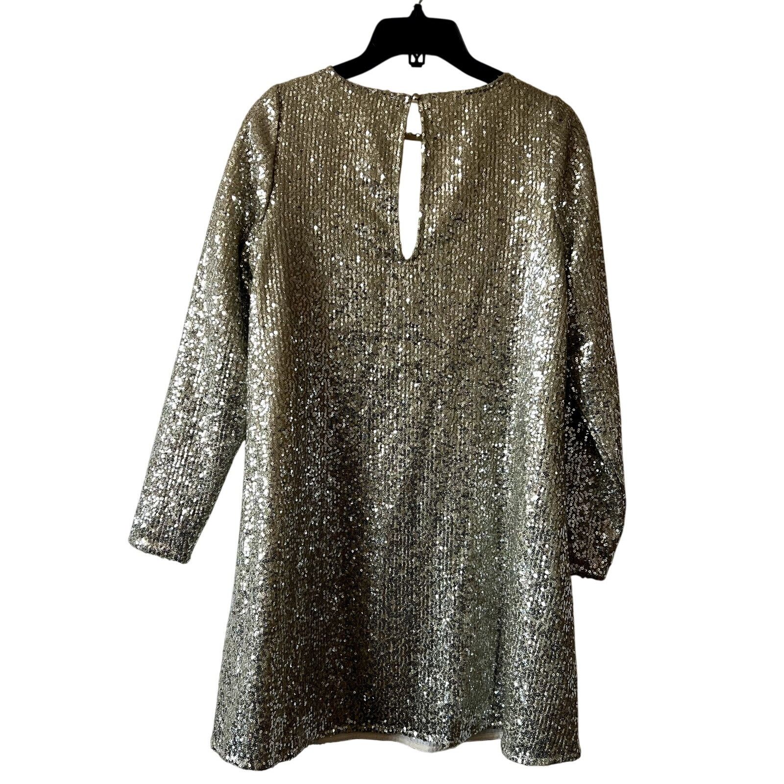 Sezane Sezane Annabeth Sequined Mini Dress gold size 34 2 C5 Size XS / US 0-2 / IT 36-38 - 5 Thumbnail