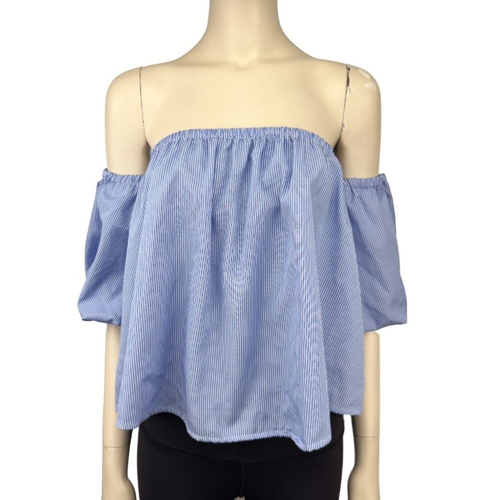 Other SOPHIE RUE ANTHRO Sailor chic Blue White Off Shoulder Top M Size L / US 10 / IT 46 - 1 Thumbnail