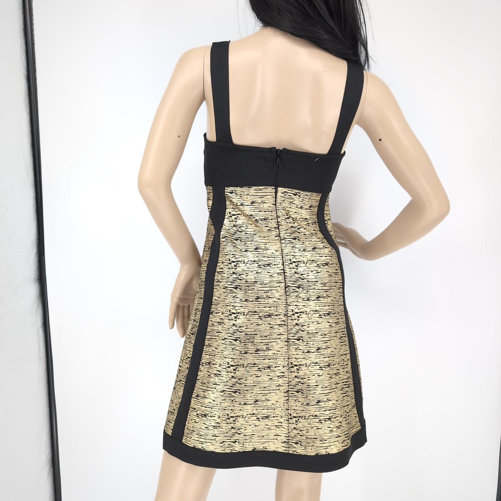 Other Barok Paris NJ Couture Black Gold NWT A Line Mini Dress Sz S Size S / US 4 / IT 40 - 6 Thumbnail