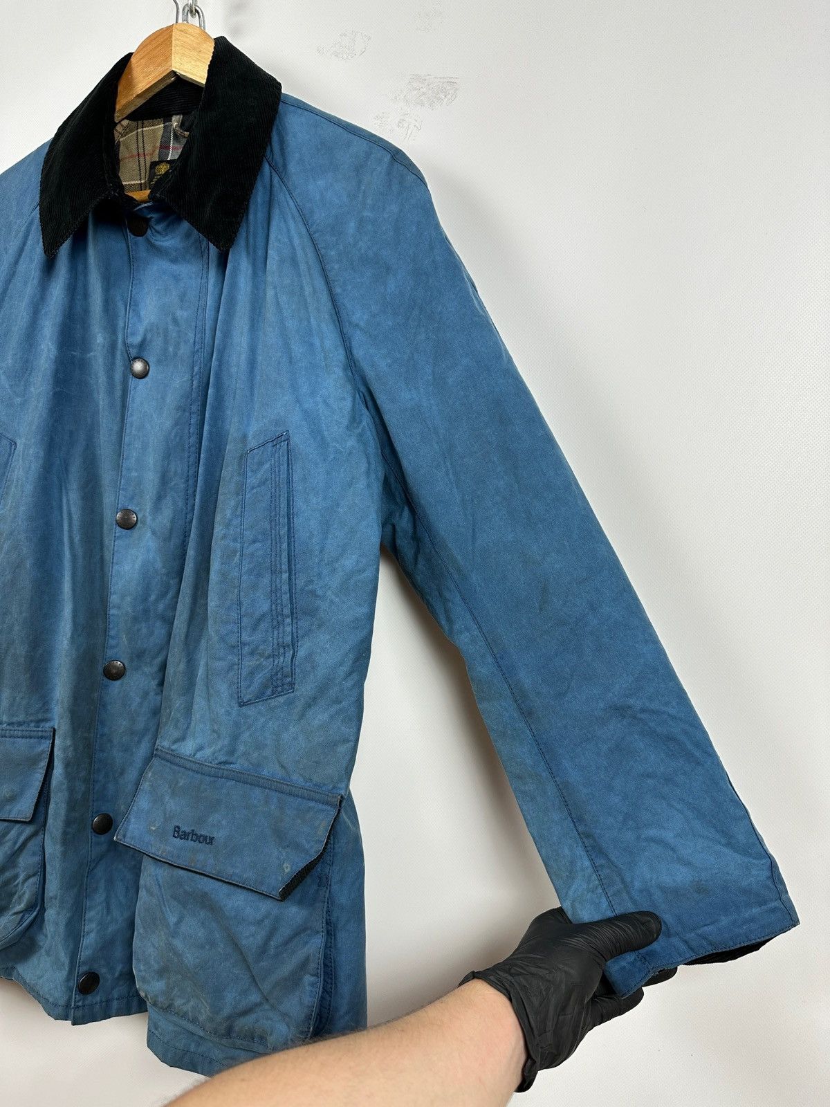 Barbour Barbour Bristol Waxed Blue Coat Jacket Size US L / EU 52-54 / 3 - 17 Thumbnail