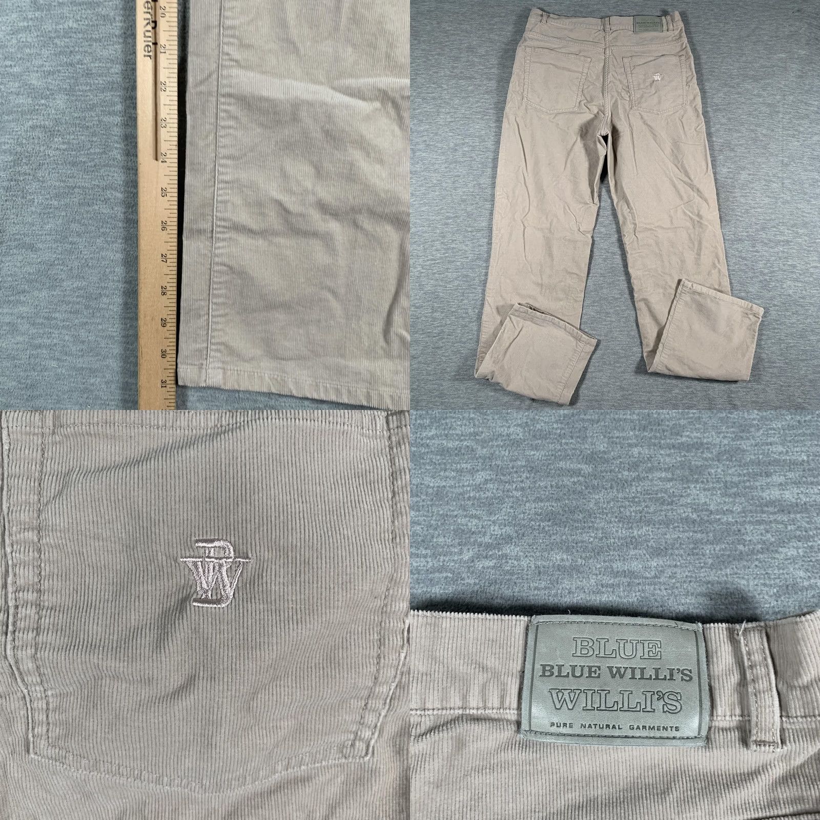 Vintage Blue Willi'S Corduroy Pants Men Beige Fit 42x31 Size US 42 / EU 58 - 9 Thumbnail