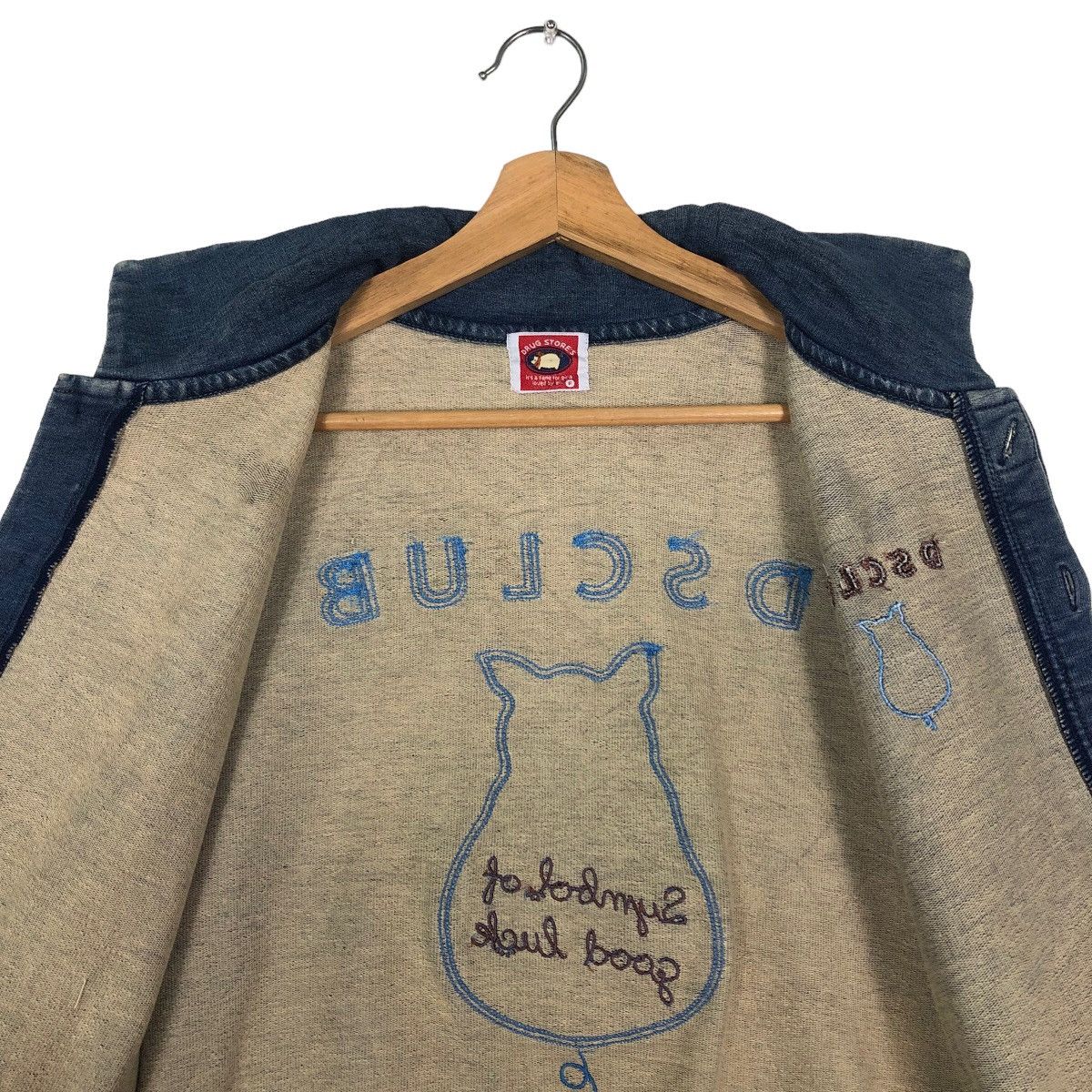 Hysteric Glamour 🔥90’s Biker Denim Jacket Drug Store’s Big Logo Racer Size US M / EU 48-50 / 2 - 11 Thumbnail