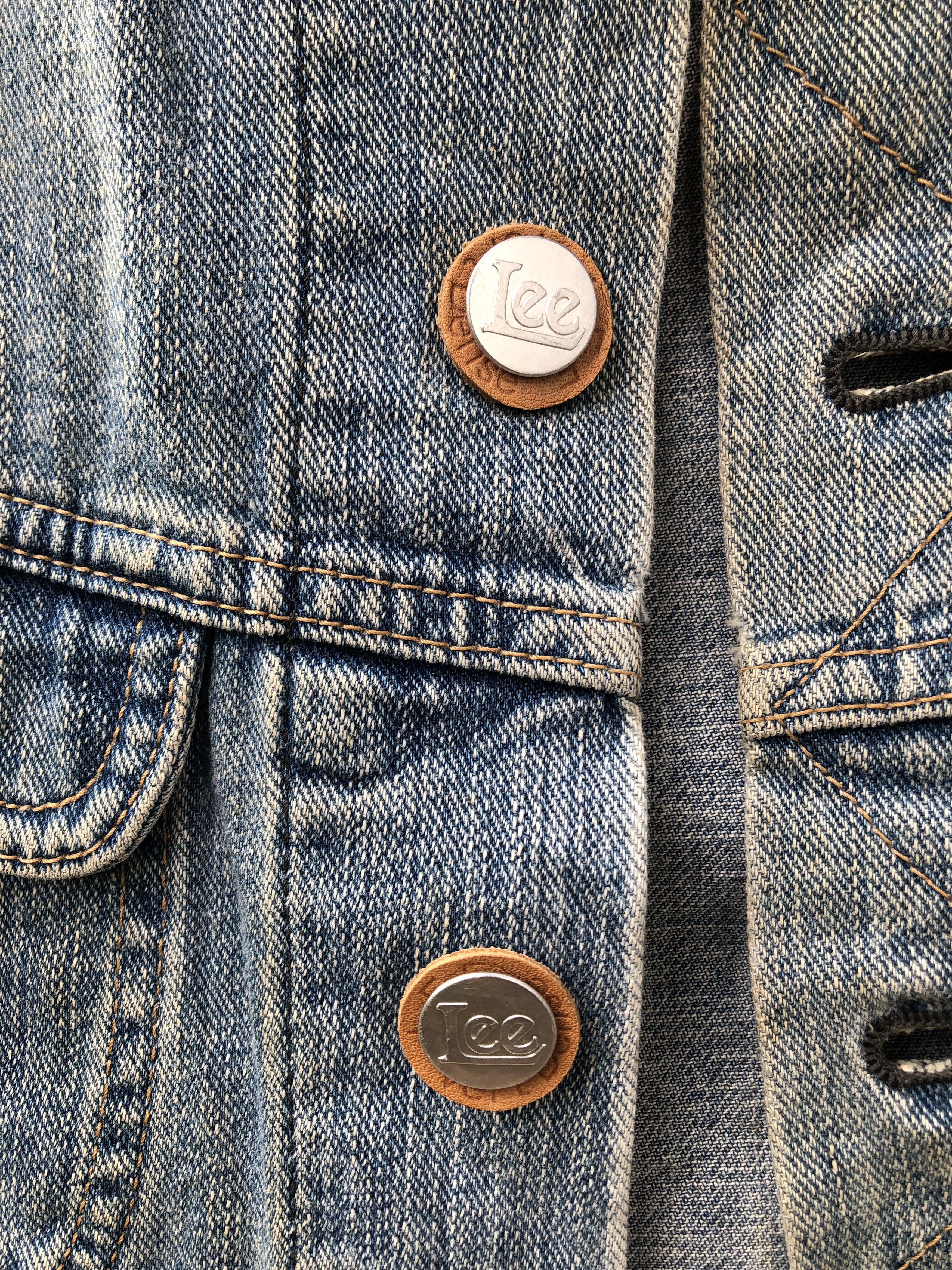 Lee Lee Vert Dense Light Wash Denim Jacket Cropped Style Size S / US 4 / IT 40 - 2 Thumbnail
