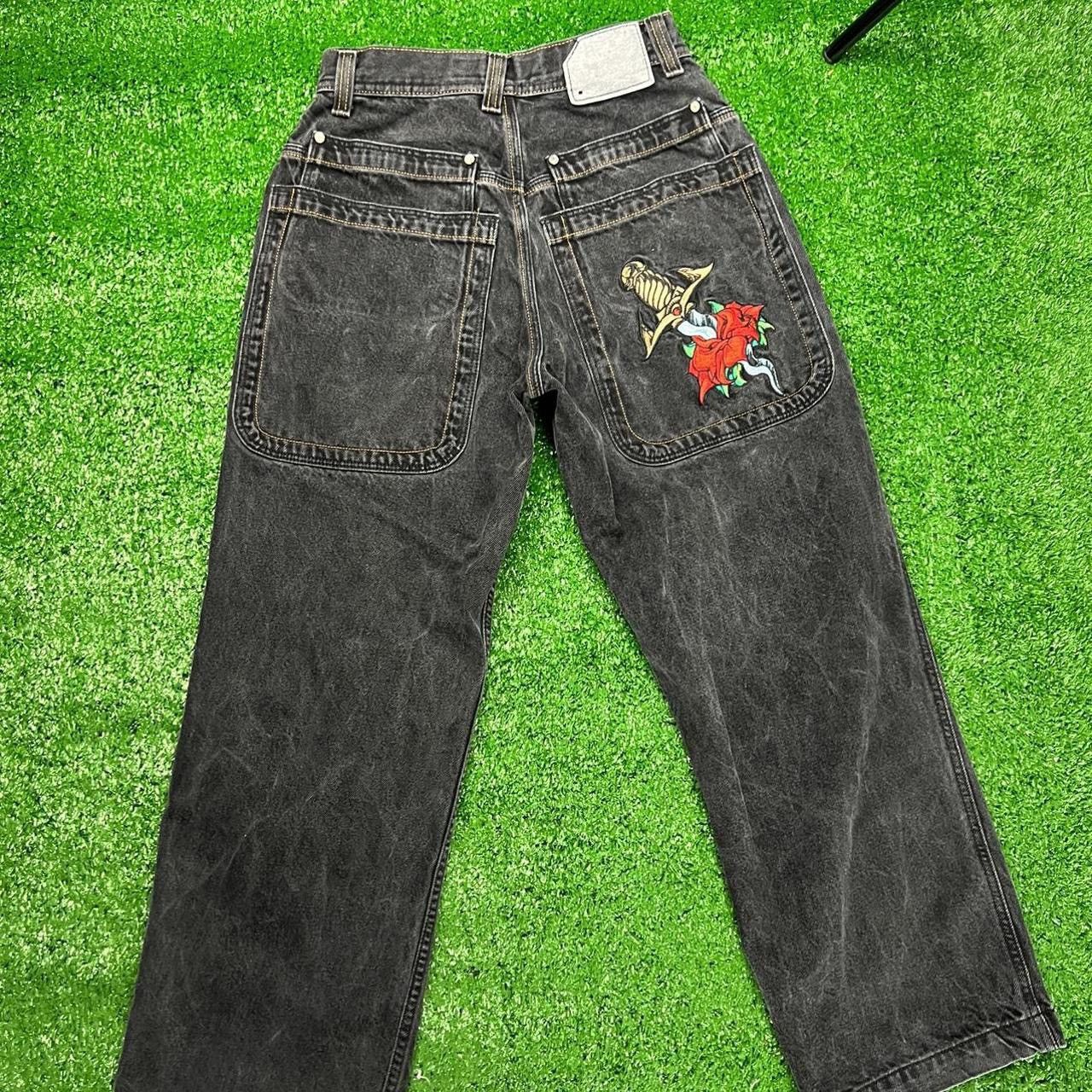 JNCO Vintage JNCO Rose Sword Dagger Jeans Size US 31 - 6 Thumbnail