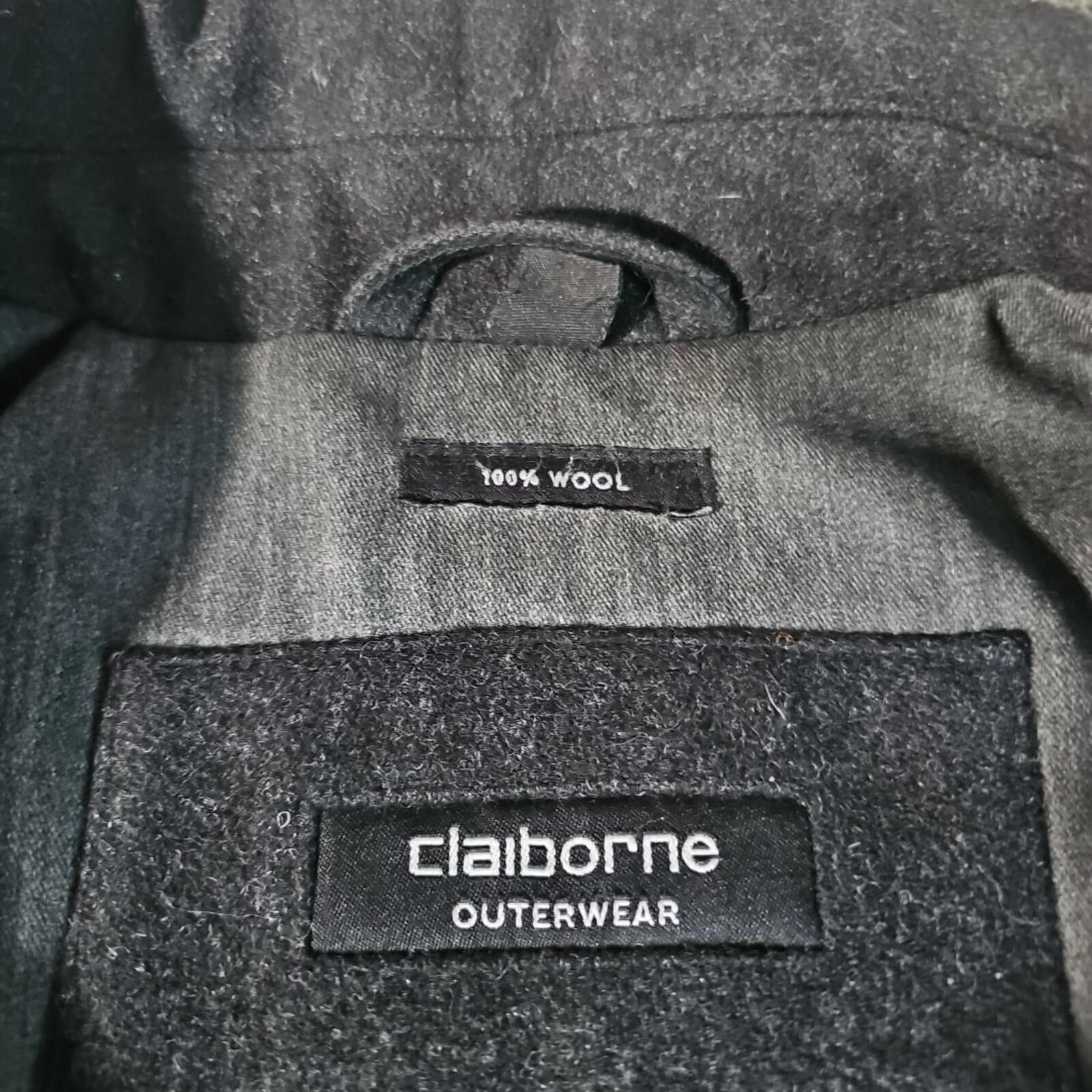 Liz Claiborne Claiborne Outerwear 100% Wool Pea Coat BUTTON NEEDS SEWING Size US M / EU 48-50 / 2 - 5 Thumbnail