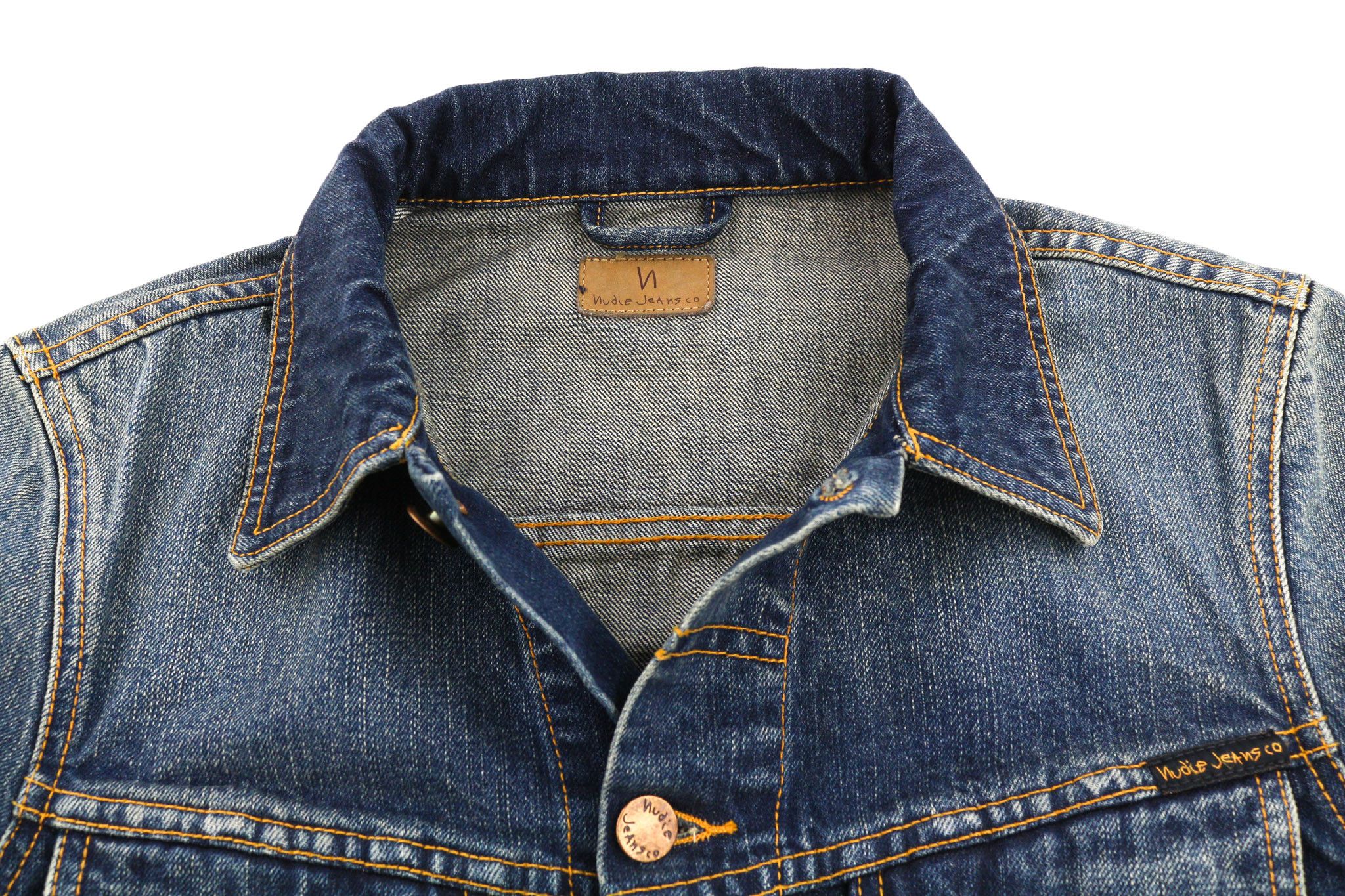 Nudie Jeans BILLY XS Blue Friend Organic Polo Washed Jacket 81941 Size US XS / EU 42 / 0 - 4 Thumbnail