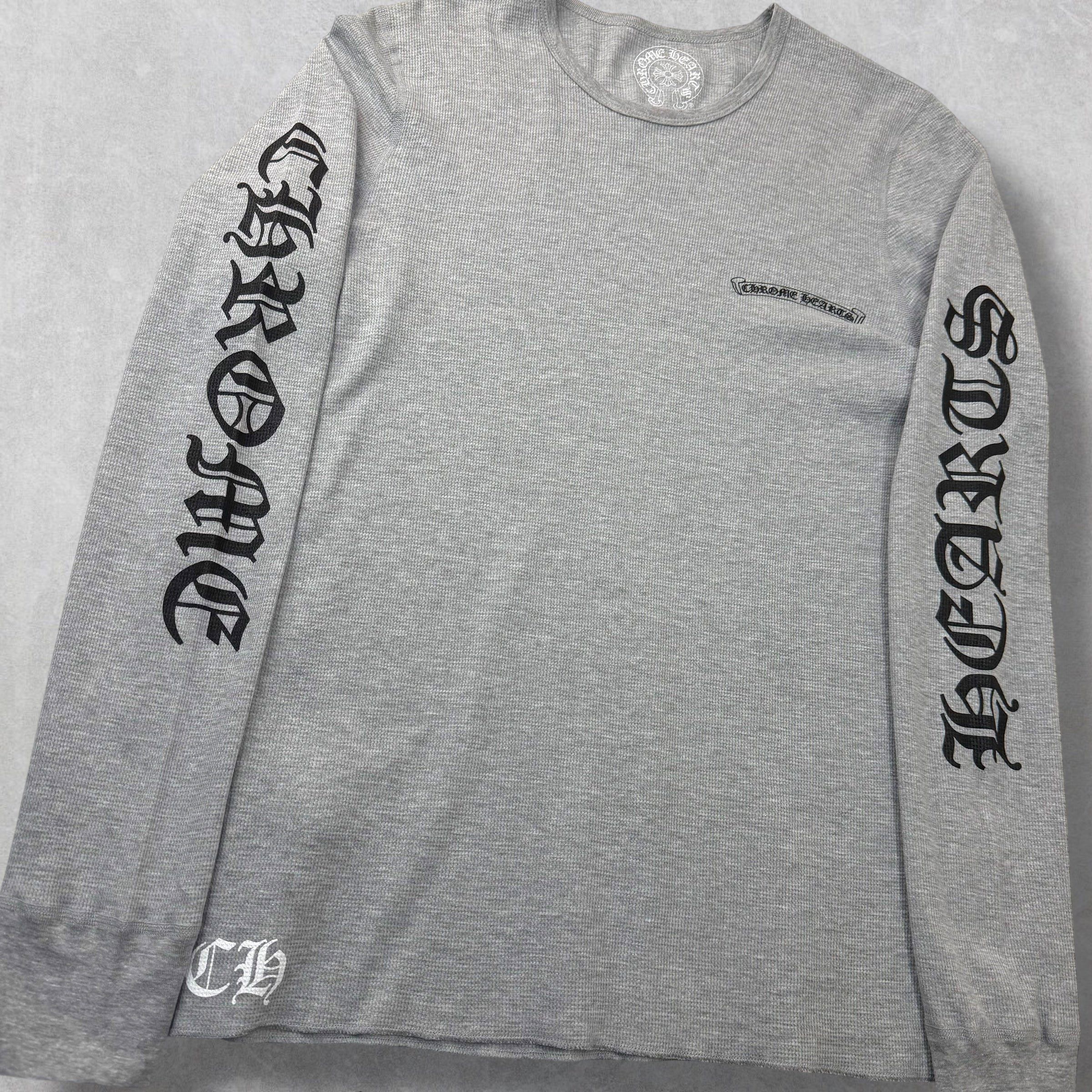 Chrome Hearts Chrome Hearts Scroll Logo Grey Thermal L/S Tee XL Size US XL / EU 56 / 4 - 5 Thumbnail