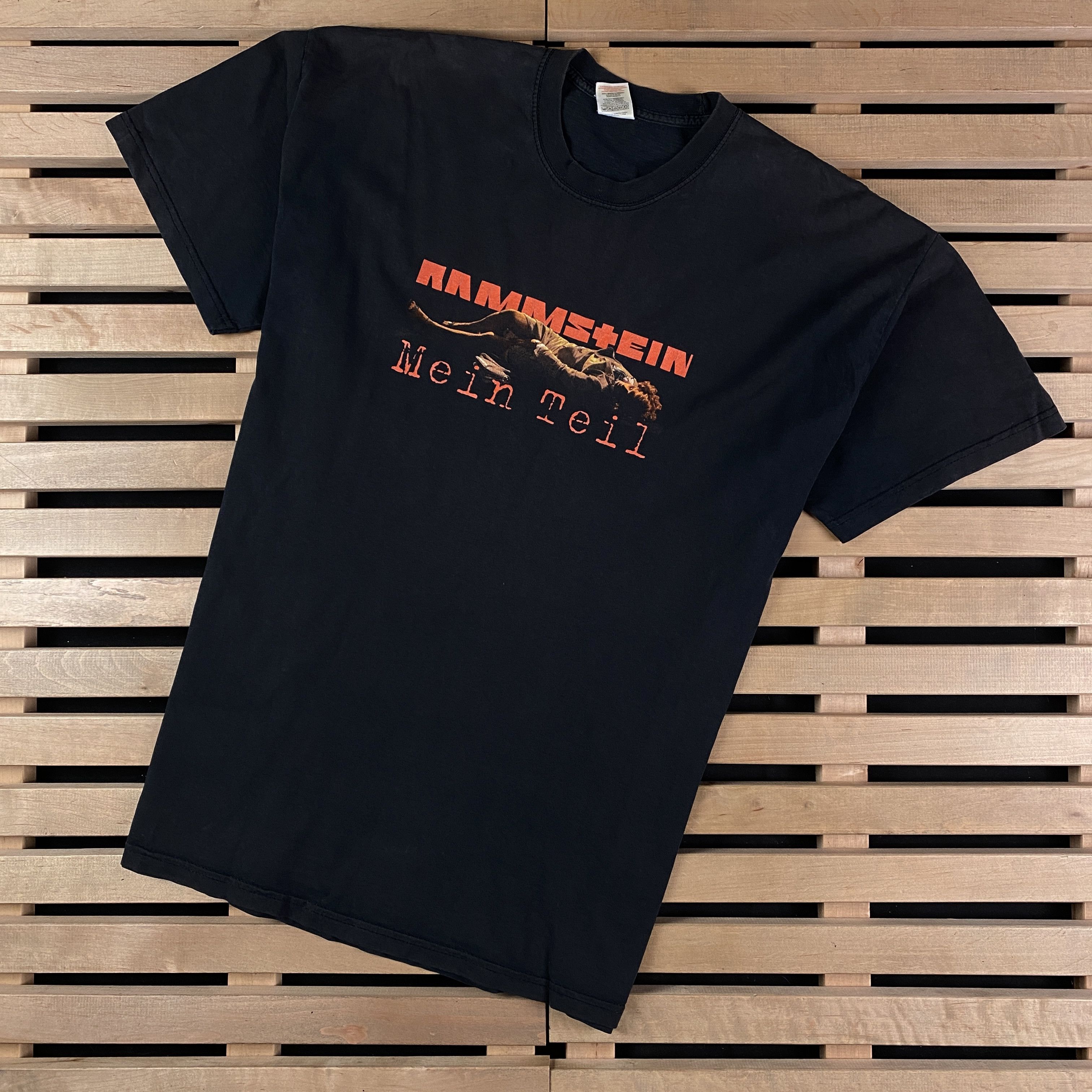 Band Tees × Vintage Mens T Shirt Vintage Rammstein Mein Teil Size XL Size US XL / EU 56 / 4 - 1 Thumbnail