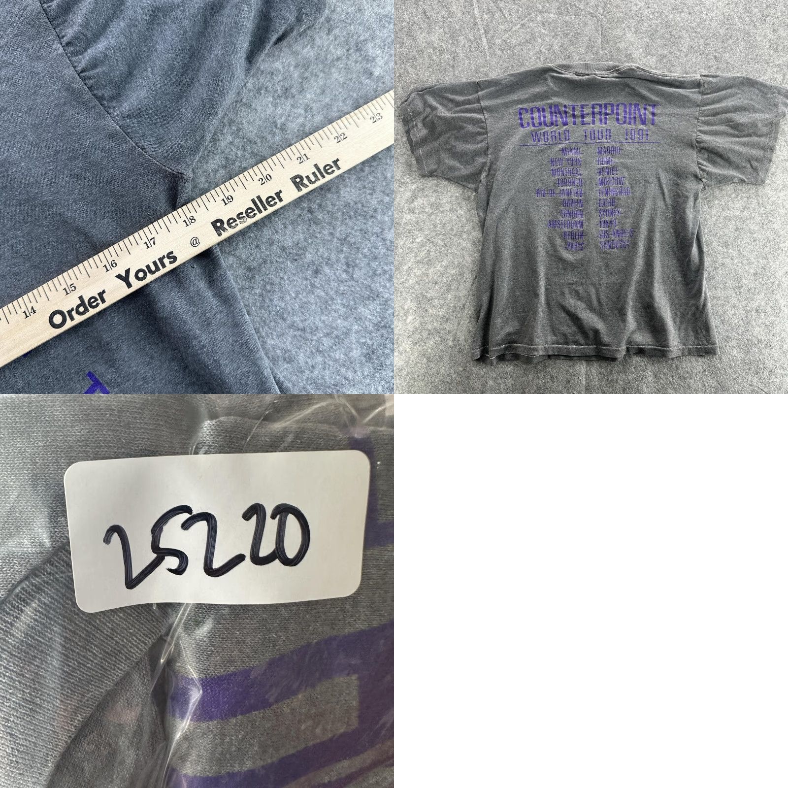 Vintage VINTAGE ISC Cedar Point Huge Shirt Mens L Gray 1991 90s Show Choir Counterpoint World Tour Graphic Print Short Sleeve Crew Neck T-Shirt Glen Este Size US L / EU 52-54 / 3 - 9 Thumbnail