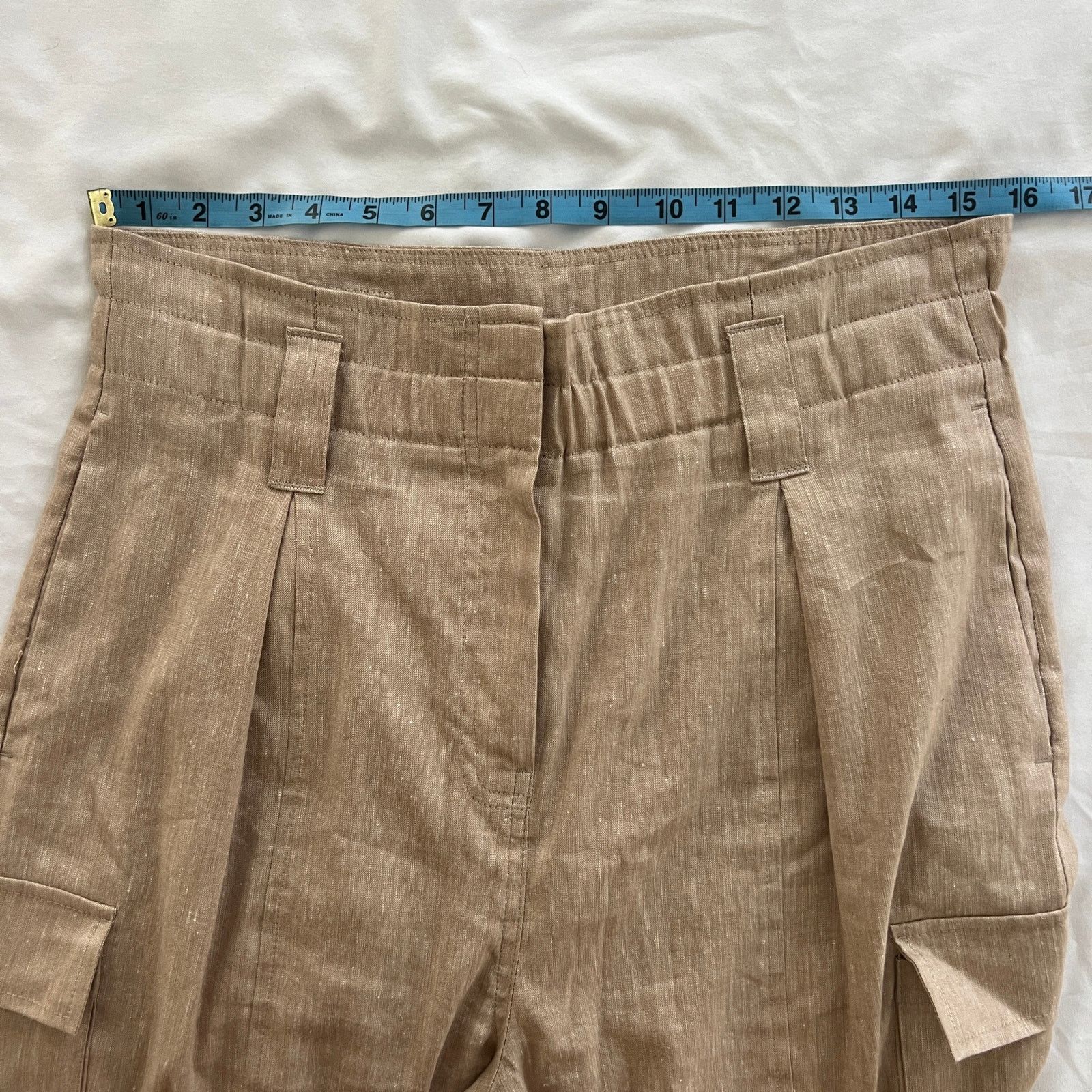 Reiss REISS Womens Cargo Style Linen Blend Trousers Size 10 Size 32" / US 10 / IT 46 - 10 Thumbnail